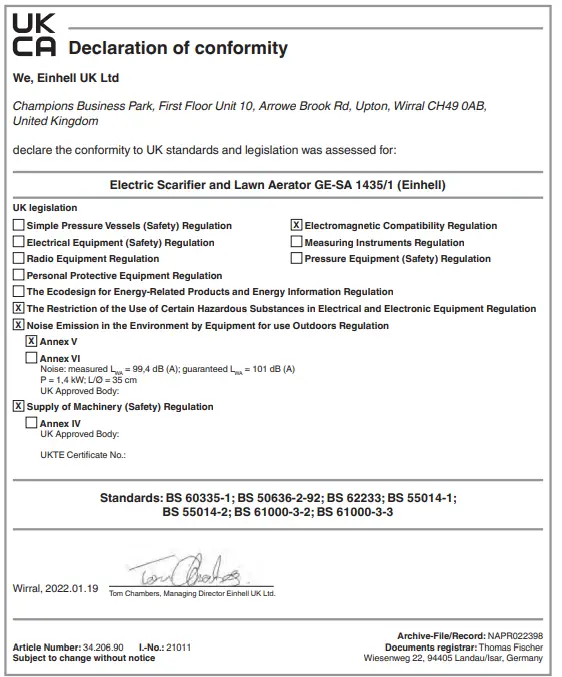 Einhell-GE-SA-1435-1-Electric-Scarifier-and-Lawn-Aerator-fig-25