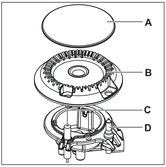 Electrolux KGS9536X 85cm Gas Hob - Burner overview