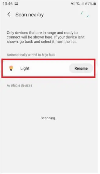 EcoDim ST64 Zigbee LED Filament Edison Samsung Smartthings HUB Instructions - The light will be found