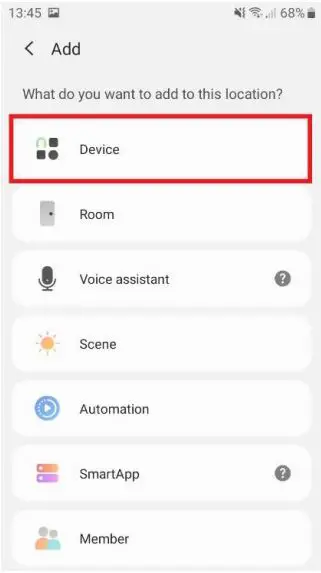 EcoDim ST64 Zigbee LED Filament Edison Samsung Smartthings HUB Instructions - Then click on “Device”