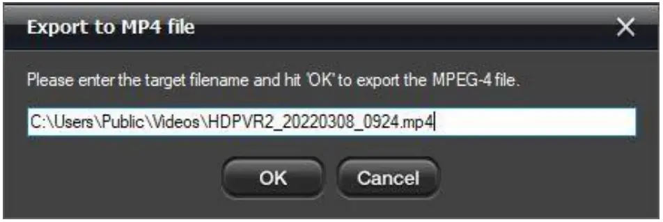 Hauppauge Capture Application - Export to MP4