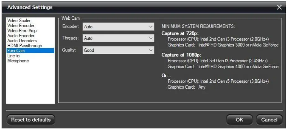 Hauppauge Capture Application - Facecam