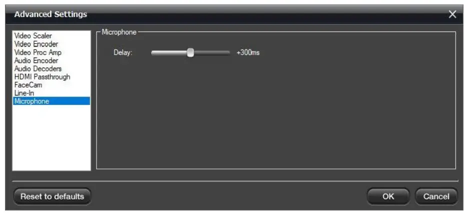 Hauppauge Capture Application - Microphone
