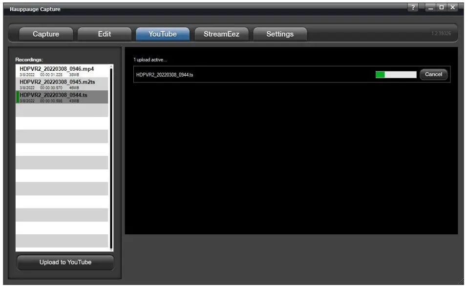 Hauppauge Capture Application - connection is successful