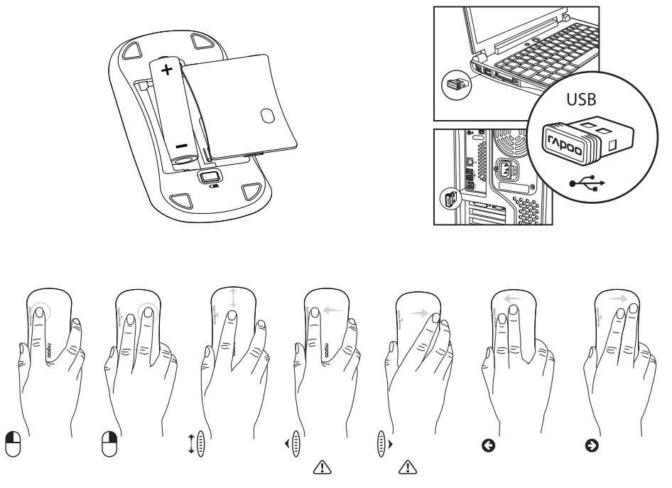 rapoo T6 Wireless Touch Optical Mouse-fig1