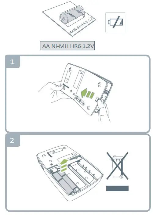 Honeywell Home HS9HUBGPRS Wireless Alarm - Re p la cin g Ba t te r y 1