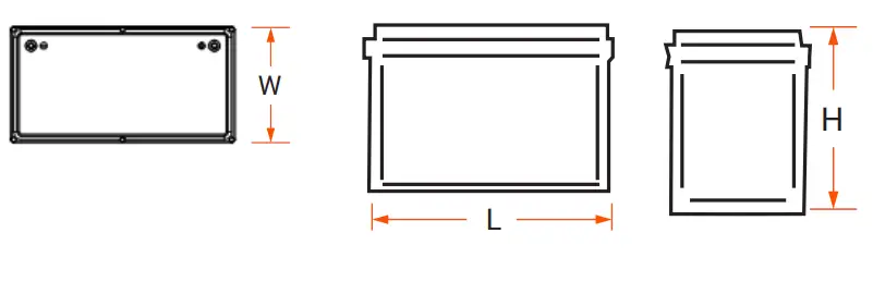 RICH SOLAR 100Ah LiFePO4 Lithium Iron Phosphate Battery - DIMENSIONS