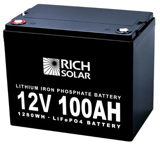 RICH SOLAR 100Ah LiFePO4 Lithium Iron Phosphate Battery