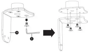 FIG 14 Attaching your mount through a desktop grommet hole