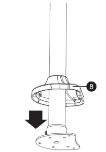 FIG 16 Attaching your mount through a desktop grommet hole