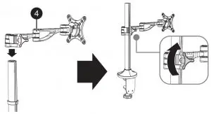 FIG 19 Attaching the monitor support arms