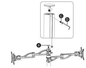 FIG 22 Attaching the monitor support arms