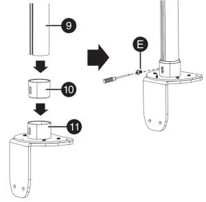 FIG 9 Attaching your monitor mount to a desktop edge