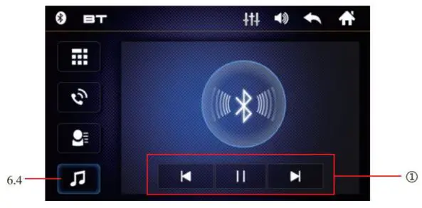 UNITOPSCI 9601 MP5 and FM Receiver 7.0Inch TFT LCD Instruction Manual - Click to go to the Bluetooth music interface