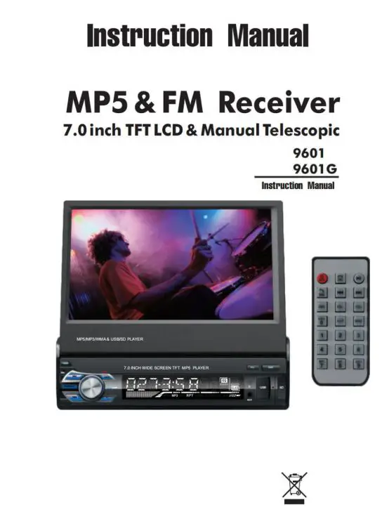 UNITOPSCI 9601 MP5 and FM Receiver 7.0Inch TFT LCD Instruction Manual