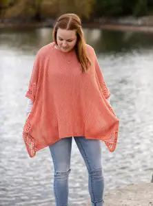 LION BRAND NUBOO Wind Flower Poncho M20323 NUB