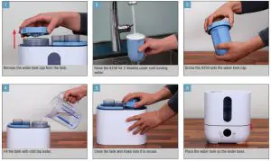 BONECO U250 Digital Cool Mist Humidifier--------STARTING UP AND SWITCHING OFF