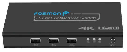 FOSMON HD8216 2 Port HDMI KVM Switch