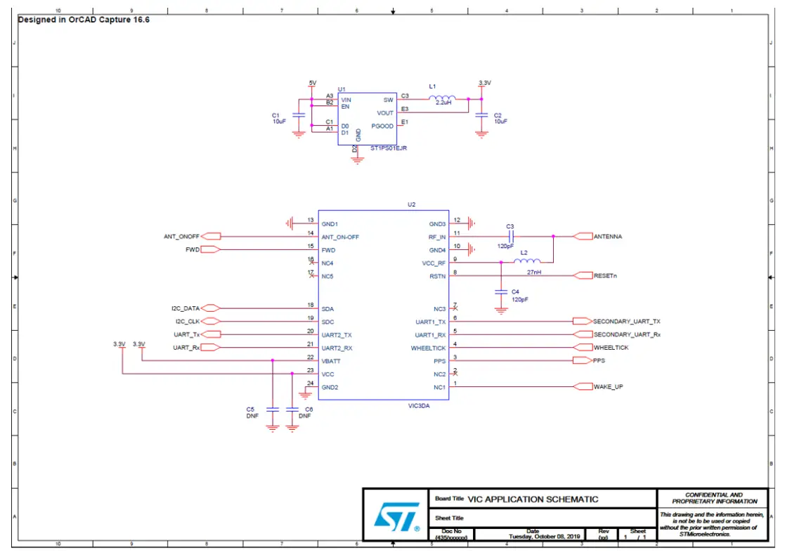ST UM2832 Teseo-VIC3D and Teseo-VIC3DA Modules - schematic