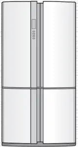 SHARP SJ FX79T 4 Door Refrigerator