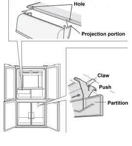 SHARP SJ FX79T 4 Door Refrigerator - Deodorizing unit