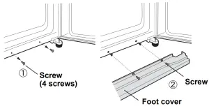 SHARP SJ FX79T 4 Door Refrigerator - foot cove