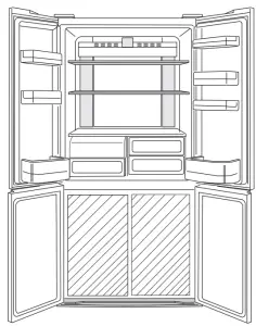 SHARP SJ FX79T 4 Door Refrigerator - power consumption