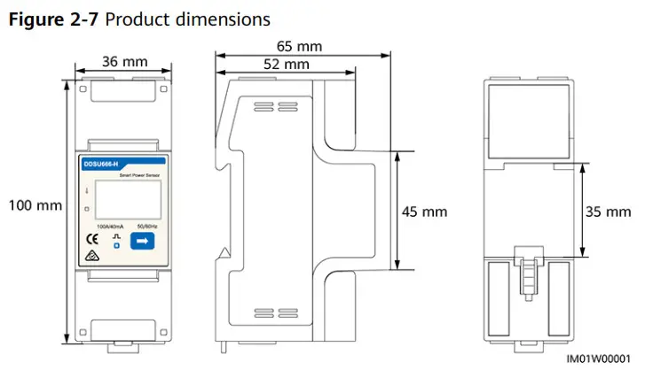 HUAWEI DDSU666-H Smart Power Sensor- Figure 2-7