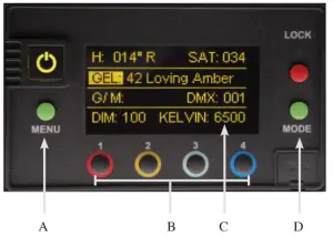 Control Panel - Gels/Hue Mode