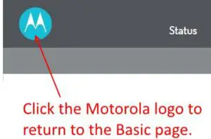 Return to the Basic Status and Settings page