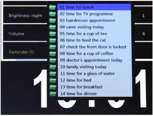 Set the times for your reminders to play