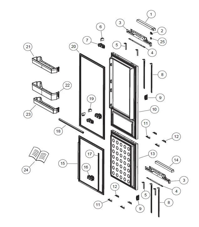FISHER PAYKEL RB601V18M FP GB IE Refrigerator and Freezer fig1