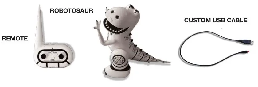 Gold Light Toys Factory JG2021D24GR Toy RC Robotic Robotosaur Trainable Instruction Manual - Contents