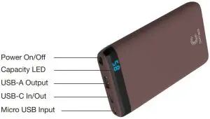 comsol 10000mAh USB-C Power Bank Overview