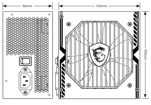 msi-MAG-A550BN-Power-Supply-Unit-fig-2