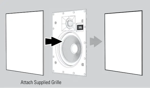 JBL Arena 6IW - Attach the supplied grille