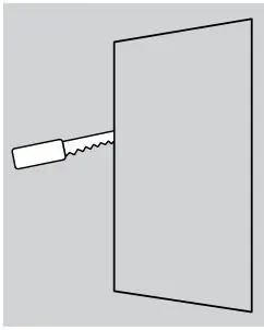 JBL Arena 6IW - Cut the drywall along the mark