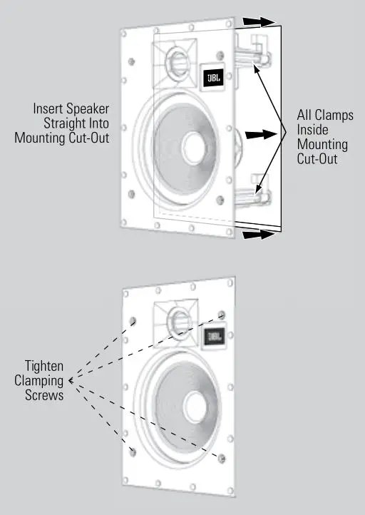 JBL Arena 6IW - Insert the speaker straight into the mounting opening