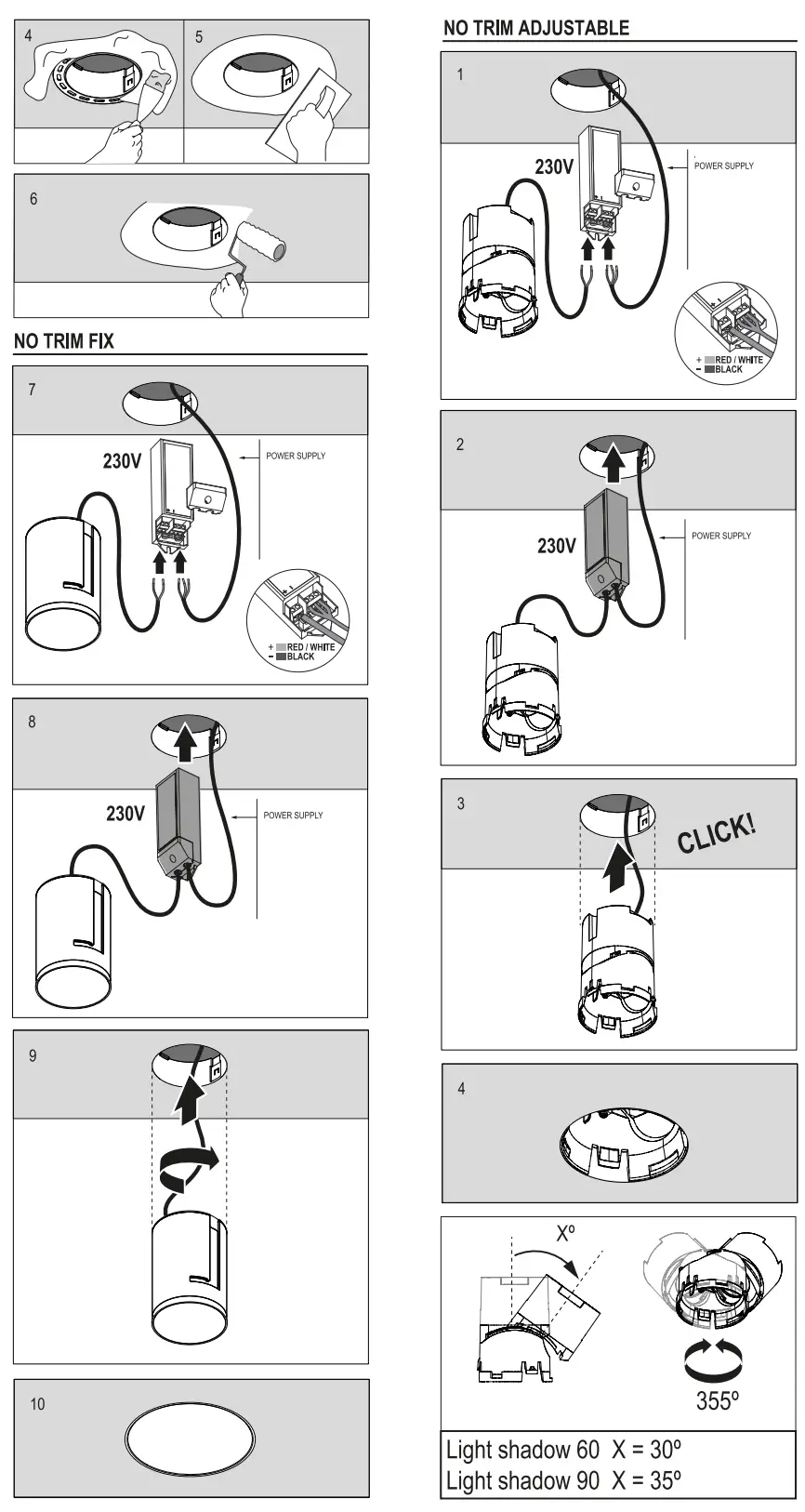 FLOS Light Shadow Pro 60 Fixed Optic Spot - FIG