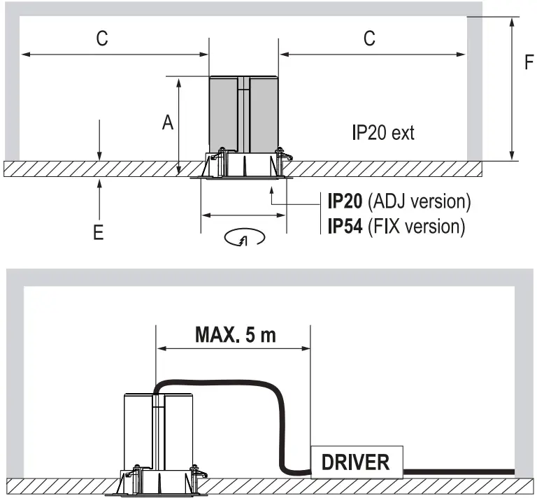 FLOS Light Shadow Pro 60 Fixed Optic Spot - FIG5