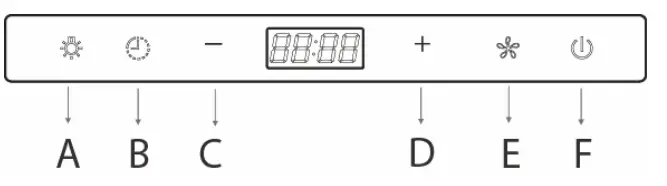 COSMO UMC Series UMC30 Under Cabinet Range Hood - controls