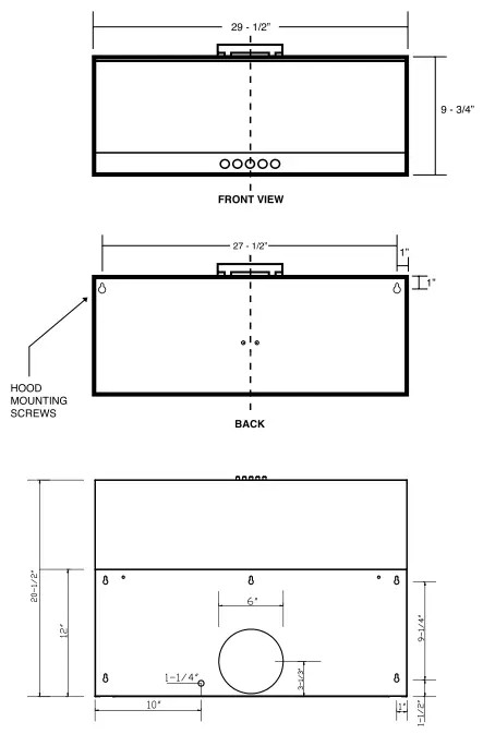 COSMO UMC Series UMC30 Under Cabinet Range Hood - diagram2