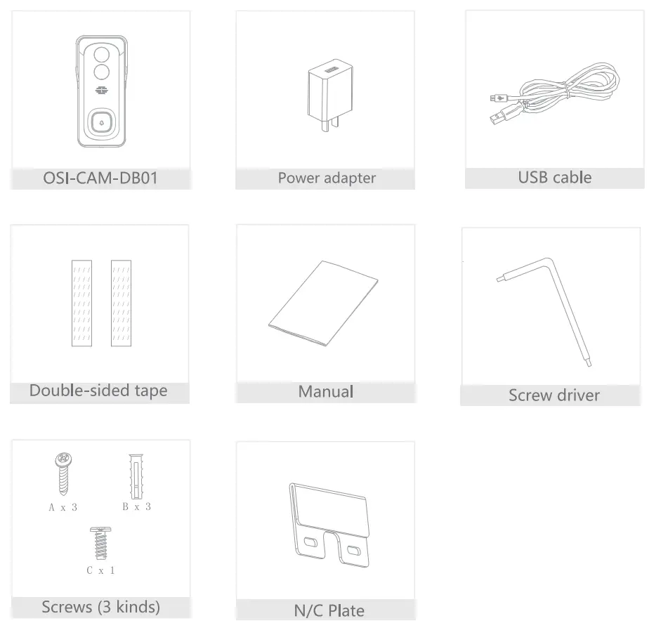 OSI-Go-Direct-OSI-CAM-DB01-1080P-Outdoor-Wi-Fi-Security-Doorbell-FIG-1