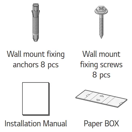 LG WB21EB 2021 Slim Wall Mount - Accessories