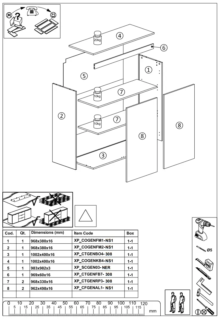 INOSIGN 4393765623 Highboard 112cm Contemporary Genius - fig1