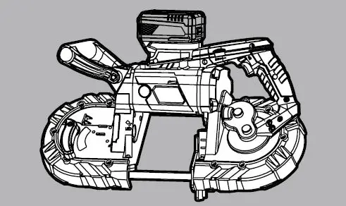 WEN 20496 20V Cordless Portable Band Saw 1