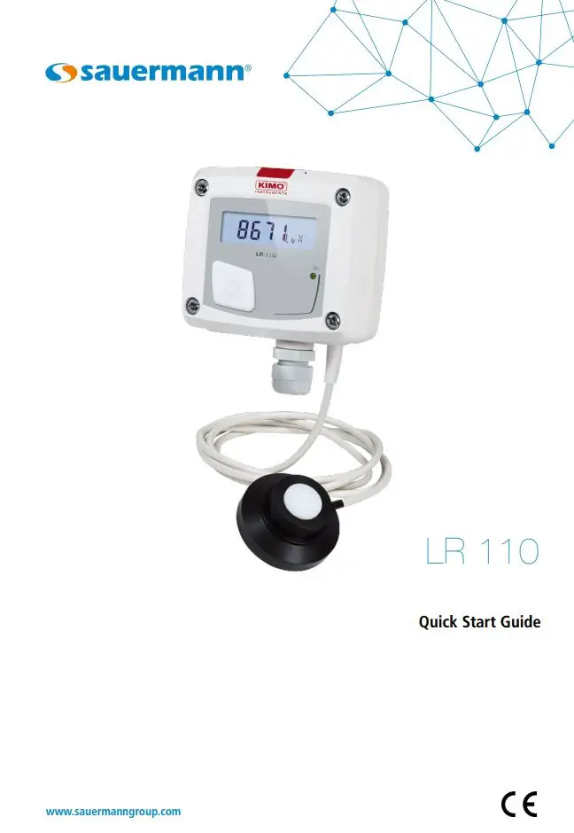 sauermann LR 110 Light Sensor or Transmitter User Guide