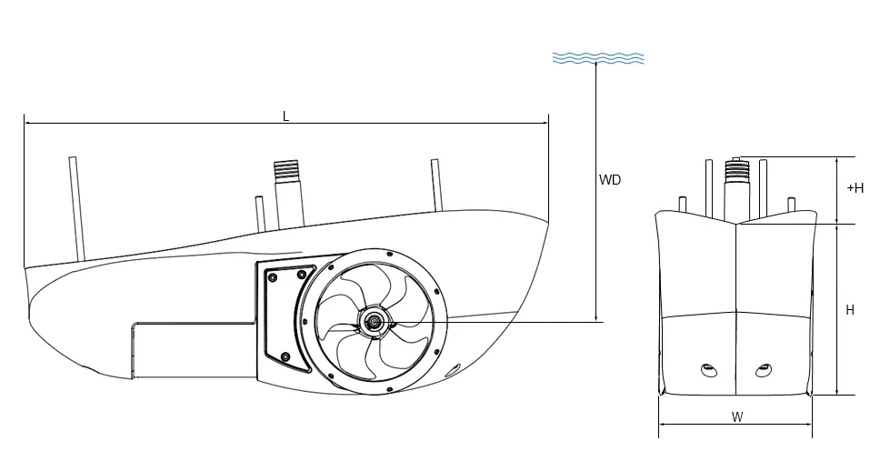 SLEIPNER SX35POD DC External POD Electric Thruster 1