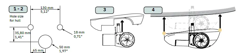 SLEIPNER SX35POD DC External POD Electric Thruster 8