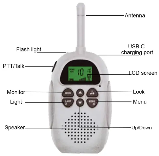 Anj DJ02 Rechargeable Kids Walkie Talkie - Operation Guide